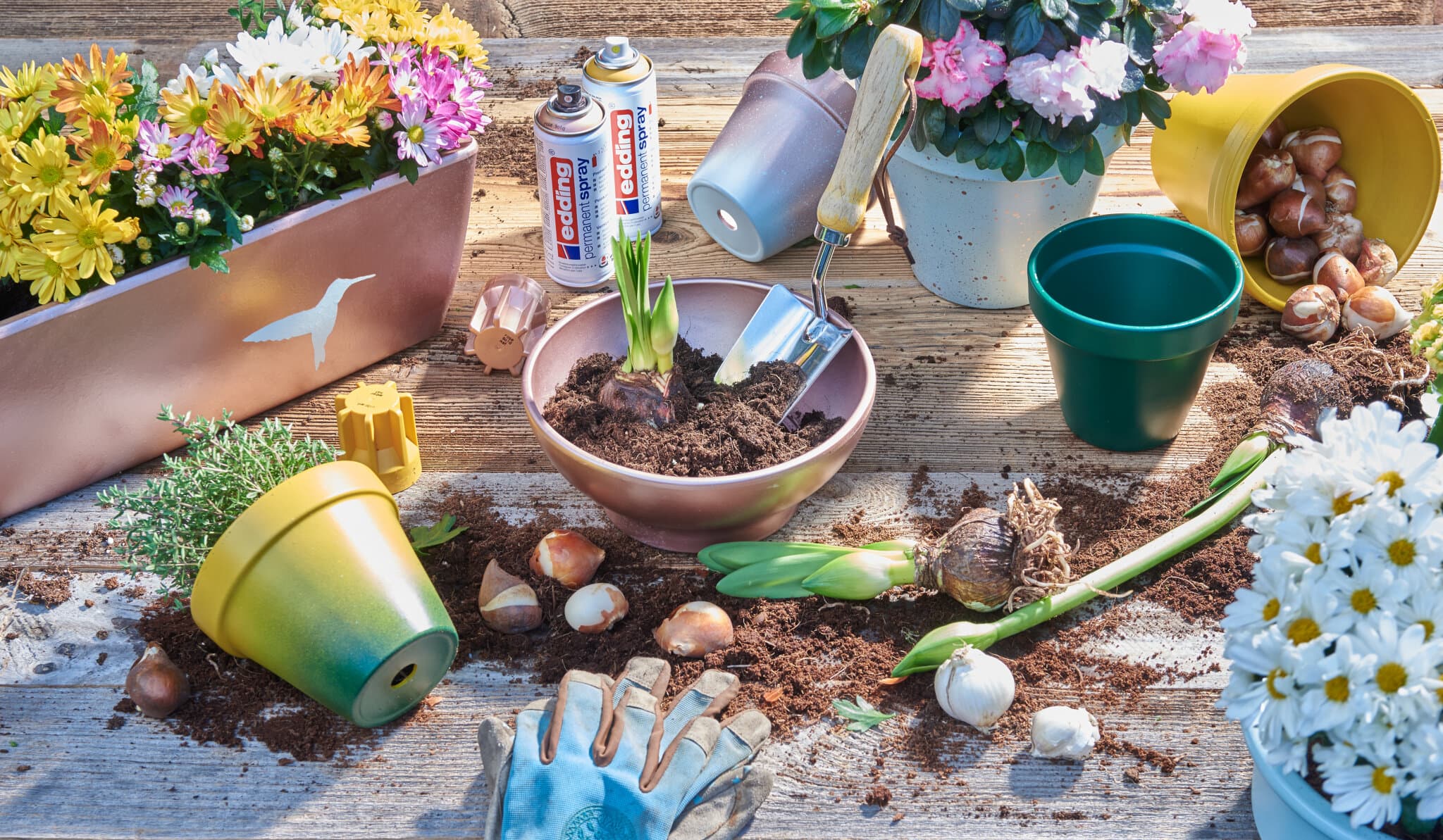 Anwendungsbild von edding 5200 Permanentspray Garten verschönern upcycling