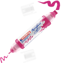 Der edding 5400 Acryl 3D Double Liner in Pink ist ohne Kappe und mit Wellenlinien an jeder Spitze ideal für kräftige 3D-Effekte. Auf dem Etikett sind die Markennamen „edding“ und „Acrylic“ zu finden.
