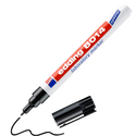edding 8014 Labormarker in Schwarz mit offener Kappe und einem gemaltem Strich