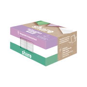 Eine Packung „share“ Haftnotizen Mini, die hervorhebt, dass es sich um ein hochwertiges Markenprodukt aus Deutschland handelt und so.