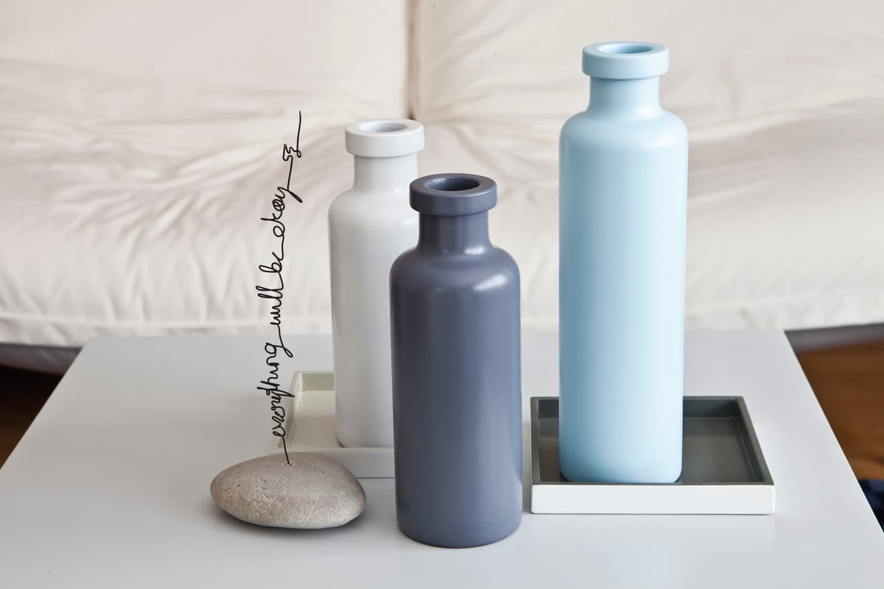 Anwendungsbild von edding 5200 Permanentspray Vasen selber gestalten DIY