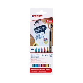 edding 1340 metallic Pinselstift 6er-Set