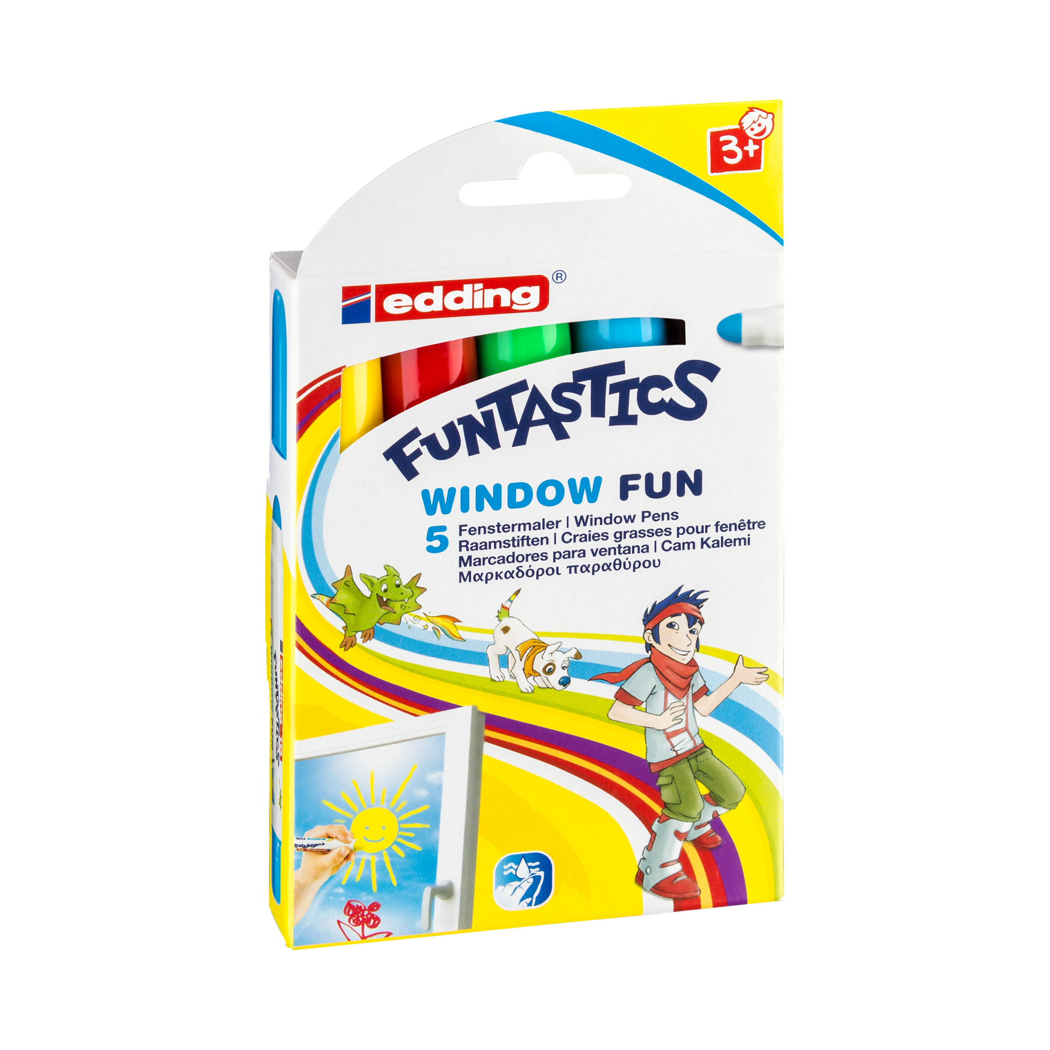 Produktbild von edding 16 FUNTASTICS WINDOW FUN Kinderfenstermaler
