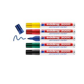 Produktbild von edding 3000 Permanentmarker 5er Set