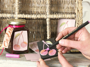 Anwendungsbild von edding 1340 Pinselstift Marmelade schön beschriften Farbverlauf