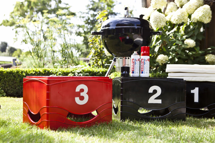 Anwendungsbild von edding 5200 Permanentspray Bierkisten upcycling Gartenparty